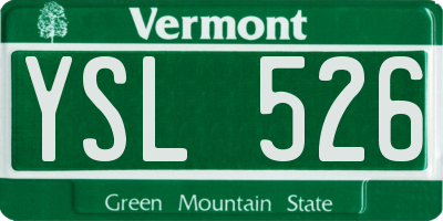 VT license plate YSL526