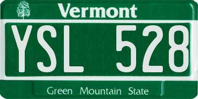 VT license plate YSL528