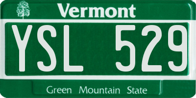 VT license plate YSL529