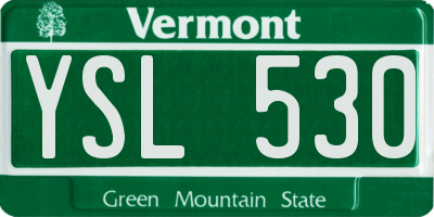 VT license plate YSL530