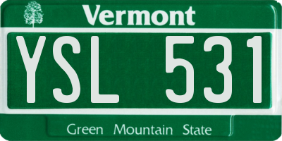 VT license plate YSL531