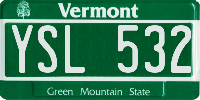 VT license plate YSL532