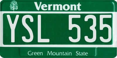 VT license plate YSL535