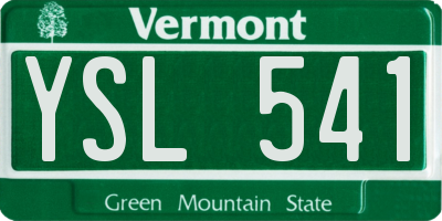 VT license plate YSL541
