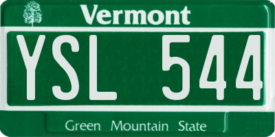 VT license plate YSL544