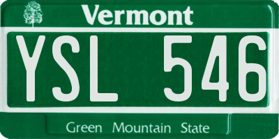 VT license plate YSL546