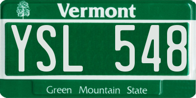 VT license plate YSL548
