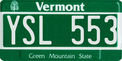 VT license plate YSL553