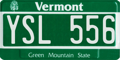 VT license plate YSL556