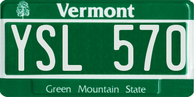 VT license plate YSL570