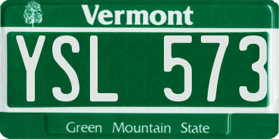 VT license plate YSL573