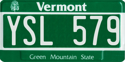 VT license plate YSL579