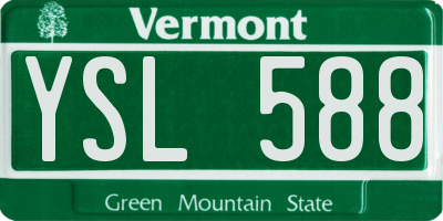 VT license plate YSL588