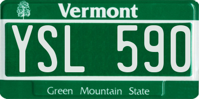 VT license plate YSL590