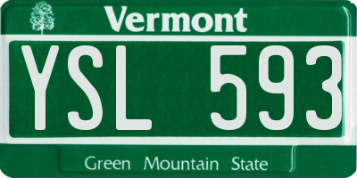 VT license plate YSL593