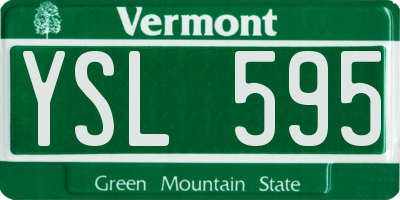 VT license plate YSL595