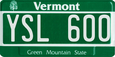 VT license plate YSL600