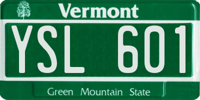 VT license plate YSL601