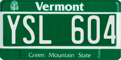 VT license plate YSL604