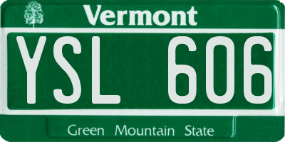 VT license plate YSL606