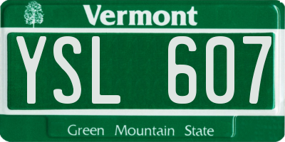 VT license plate YSL607
