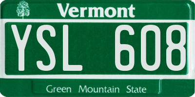 VT license plate YSL608