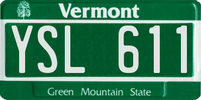 VT license plate YSL611