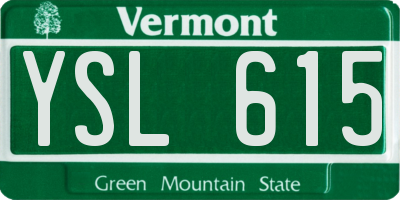 VT license plate YSL615