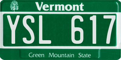 VT license plate YSL617