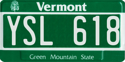 VT license plate YSL618