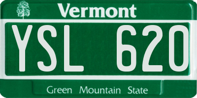 VT license plate YSL620