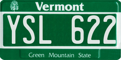 VT license plate YSL622