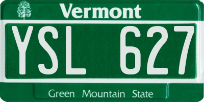 VT license plate YSL627