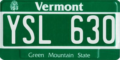 VT license plate YSL630