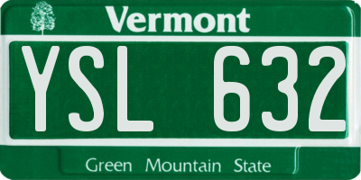 VT license plate YSL632