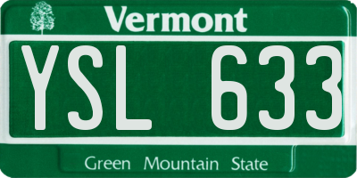 VT license plate YSL633