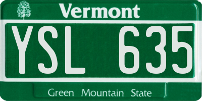 VT license plate YSL635