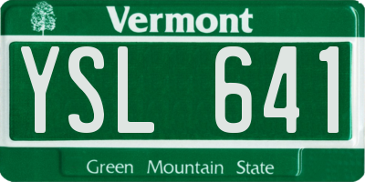 VT license plate YSL641