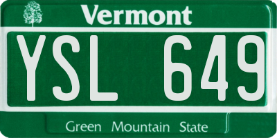VT license plate YSL649