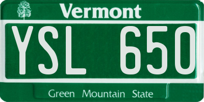 VT license plate YSL650