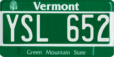 VT license plate YSL652