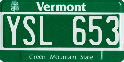 VT license plate YSL653