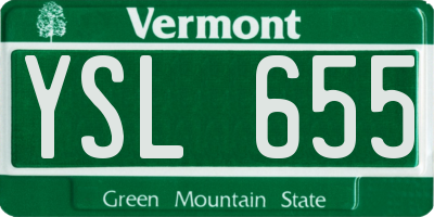 VT license plate YSL655