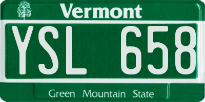 VT license plate YSL658