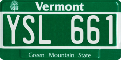 VT license plate YSL661