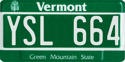 VT license plate YSL664