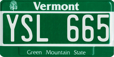 VT license plate YSL665