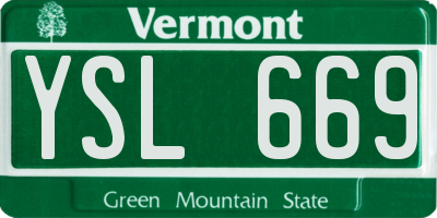 VT license plate YSL669