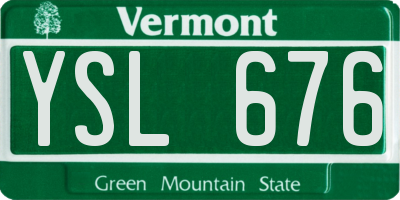 VT license plate YSL676