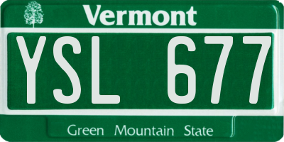 VT license plate YSL677
